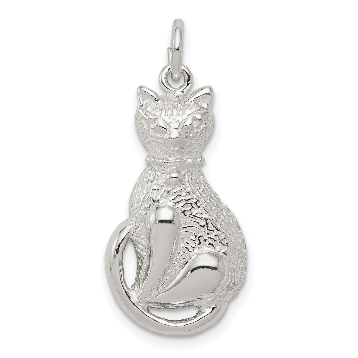 Cat Charm Pendant in Real 925 Sterling Silver