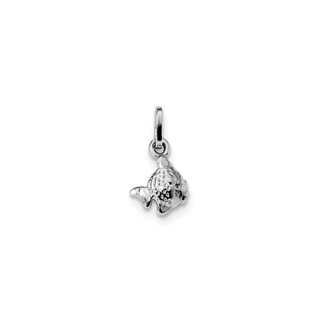 Sterling Silver Fish Charm Pendant with Tropical Design, Ocean and Nature Theme