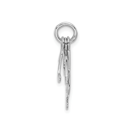 Sterling Silver Music Note Pendant with Treble Clef and Eighth Notes for Musicians