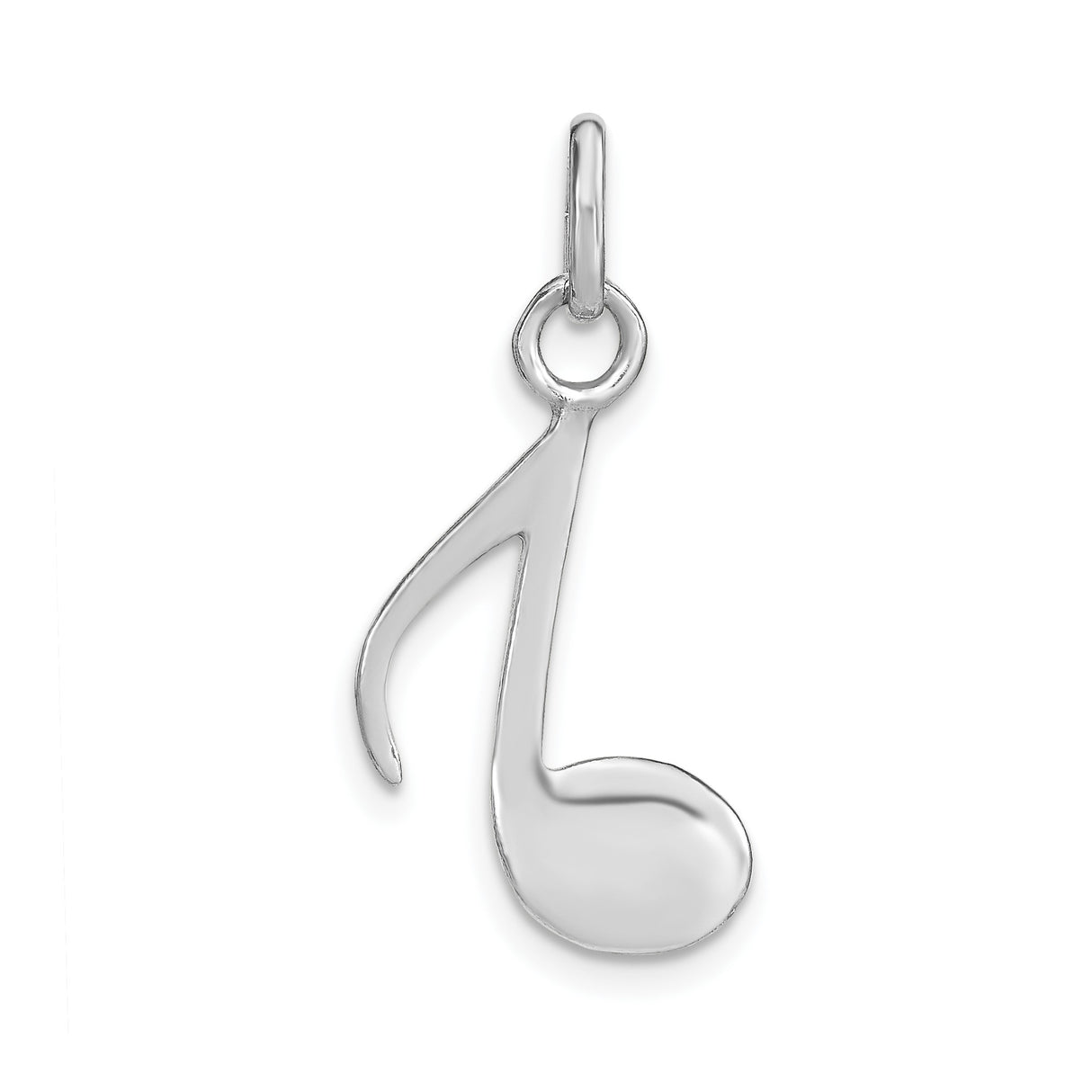 Sterling Silver Music Pendant with Eighth Note Design, Minimalist Artistic Charm