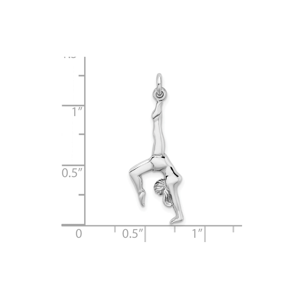 Sterling Silver Gymnast Pendant Featuring Handstand Pose, Motivational Sports Charm for Women and Girls