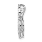 Sterling Silver Paw Print Pendant with Cubic Zirconia, Pet Memorial Charm for Unisex Wear