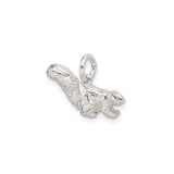 Sterling Silver Squirrel Pendant Charm, Detailed Wildlife Animal Design, Nature Jewelry for Women or Unisex