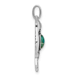 Sterling Silver Hummingbird Pendant with Turquoise, Nature Inspired Bird Jewelry for Women