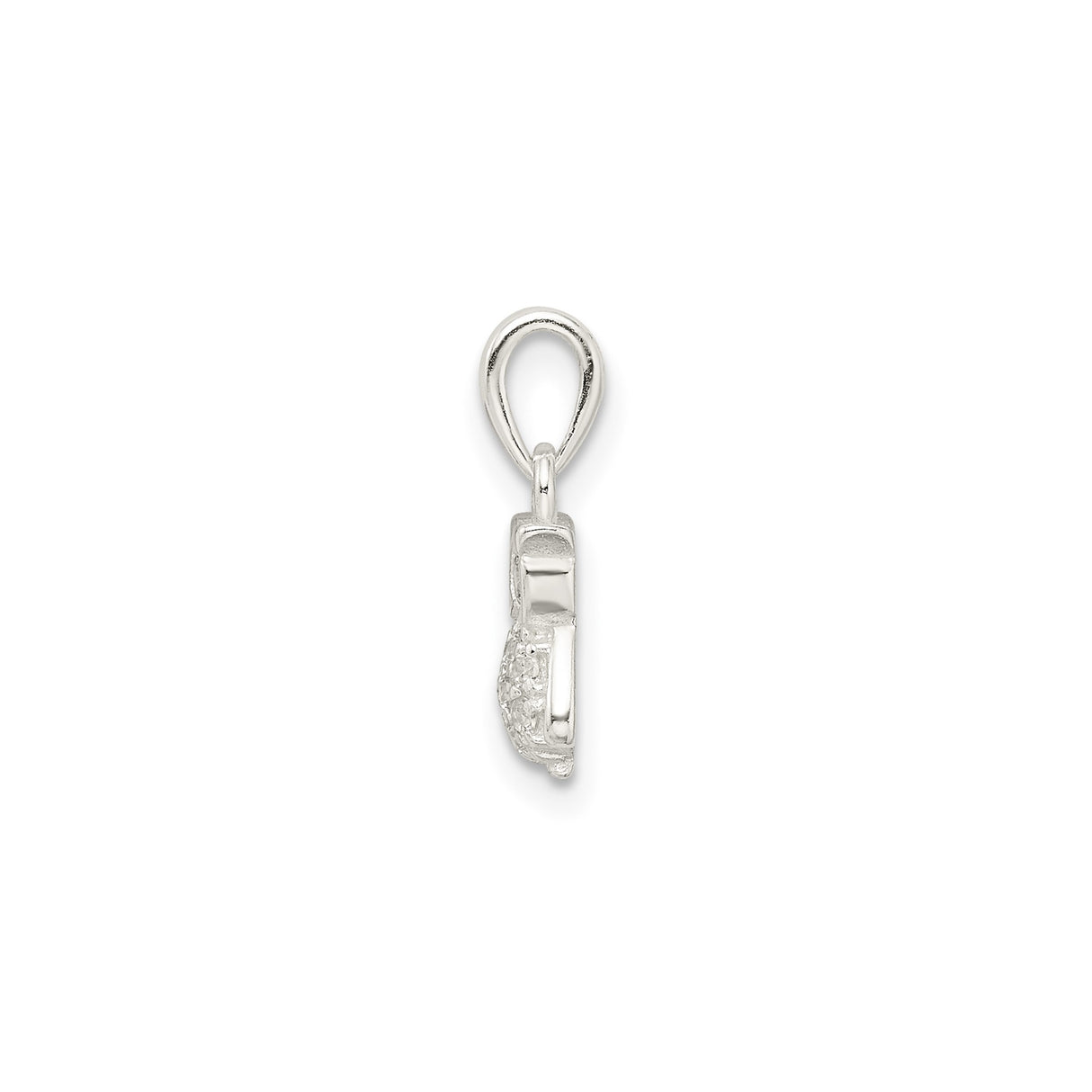 Sterling Silver Owl Pendant with Cubic Zirconia, Bird Charm Design, Nature-Inspired Jewelry