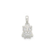 Sterling Silver Owl Pendant with Cubic Zirconia, Bird Charm Design, Nature-Inspired Jewelry