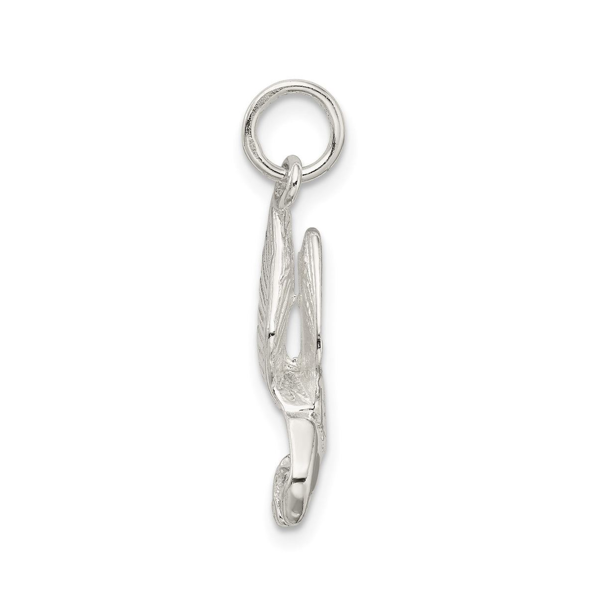 Sterling Silver Eagle Pendant with Outstretched Wings, Symbol of Freedom and Strength