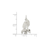 Sterling Silver Eagle Pendant with Outstretched Wings, Symbol of Freedom and Strength