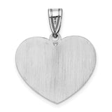 Sterling Silver Heart Pendant with Colorful Enamel Puzzle Pieces, Autism Awareness Theme