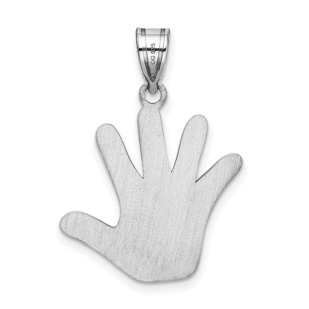 Sterling Silver Autism Awareness Pendant with Colorful Enamel Hand Design, Inclusion Theme