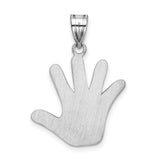 Sterling Silver Autism Awareness Pendant with Colorful Enamel Hand Design, Inclusion Theme