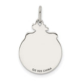Sterling Silver Santa Sleigh Pendant with Reindeer, Blue Enamel Holiday Charm