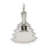 Sterling Silver Christmas Tree Pendant with Green Enamel and Red Ornament Accents