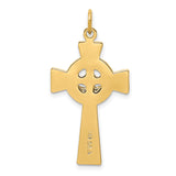 Sterling Silver Crucifix Pendant with INRI Charm and Celtic Design for Men and Women