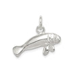 Sterling Silver Manatee Pendant, Ocean Animal Charm, Sea Life Marine Jewelry