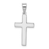 Sterling Silver Crucifix Cross Pendant with Textured Jesus Detail, Polished Finish, Religious Charm