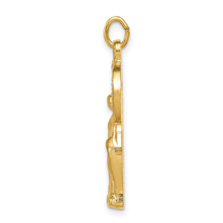 CZ Miraculous Medal Charm Pendant in Real 925 Sterling Silver