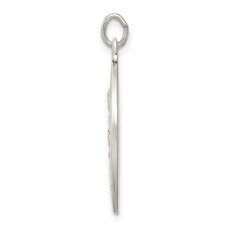 Sterling Silver Saint Joseph Pendant with Jesus and Pray for Us Inscription