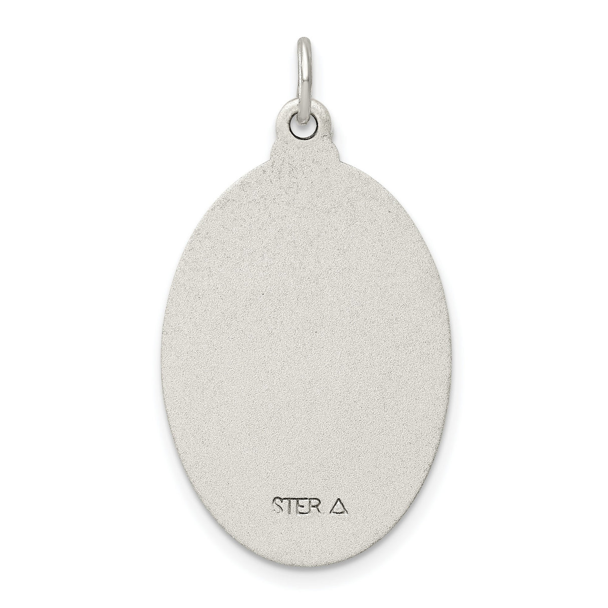 Saint Joseph Pray For Us Words Oval Charm Pendant in Real 925 Sterling Silver