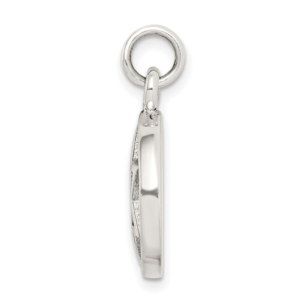 Sterling Silver Star of David Pendant with Raised Six-Pointed Star on Dark Background