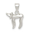 Long Life Chai Symbol Charm Pendant in Real 925 Sterling Silver