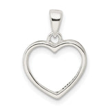 Enamel LOVE YOU MOM Heart Charm Pendant in Real 925 Sterling Silver