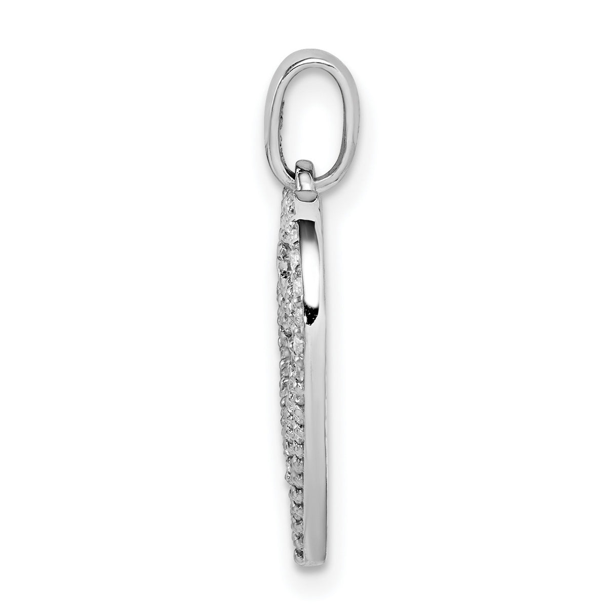 CZ Double Heart Charm Pendant in Real 925 Sterling Silver