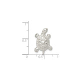 Sterling Silver Sea Turtle Pendant, Ocean-Inspired Marine Life Charm for Women or Unisex Wear