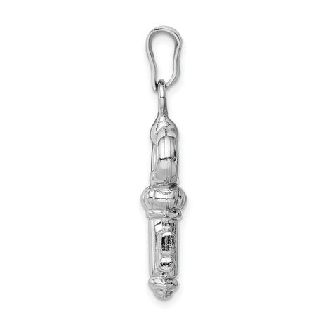 Sterling Silver Key Pendant, Vintage Inspired Skeleton Key Design, Symbolic Jewelry for Women