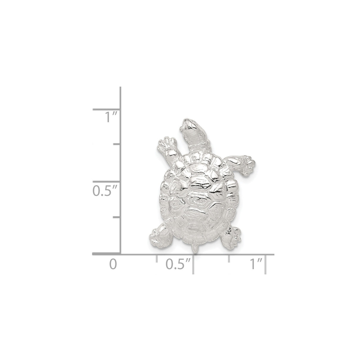 Sterling Silver Turtle Pendant, Detailed Tortoise Design, Ocean-Inspired Nature Jewelry