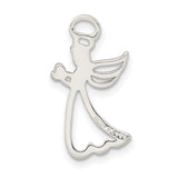 Sterling Silver Angel Pendant with Rose Gold Heart, Openwork Guardian Angel Design for Women
