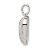 Sterling Silver Heart Pendant with Baby Footprint, Memorial Jewelry for Women