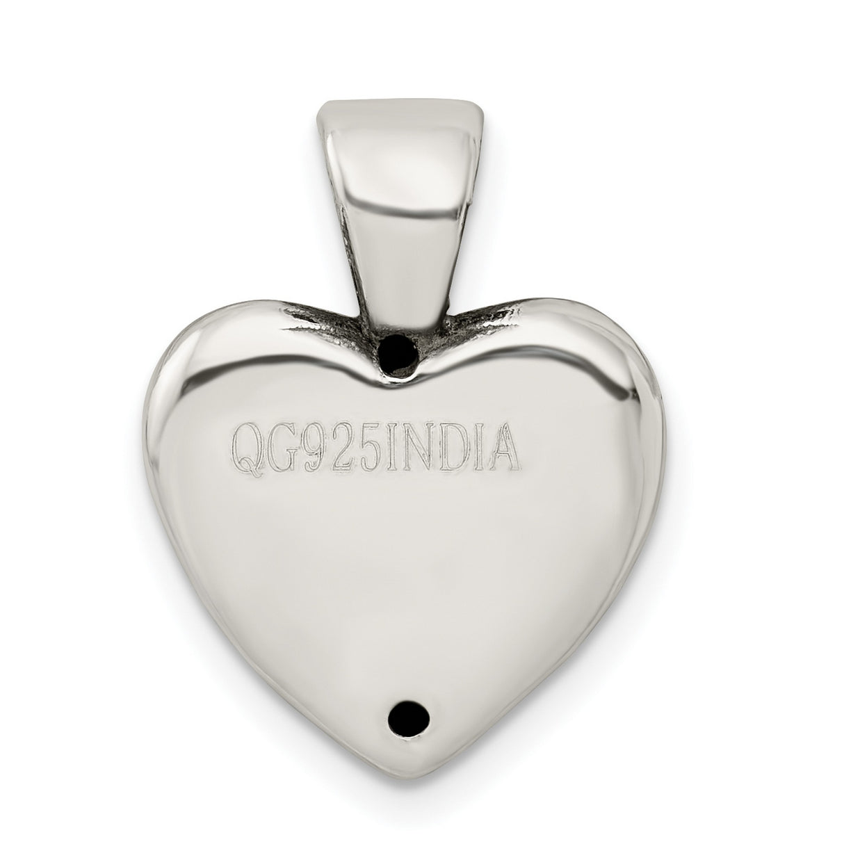 Sterling Silver Heart Pendant with Baby Footprint, Memorial Jewelry for Women