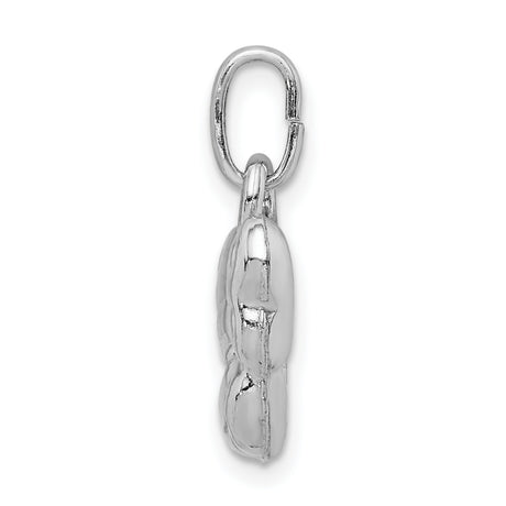 Sterling Silver Butterfly Pendant Charm with Cutout Wing Detail, Nature Motif Design