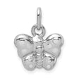 Sterling Silver Butterfly Pendant Charm with Cutout Wing Detail, Nature Motif Design