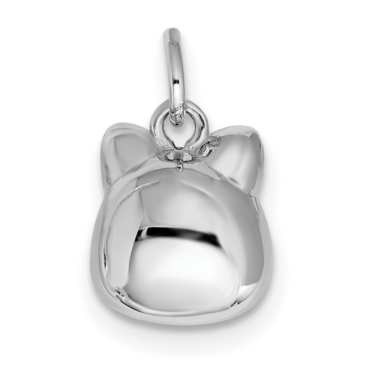 Antiqued Cat Head Charm Pendant in Real 925 Sterling Silver