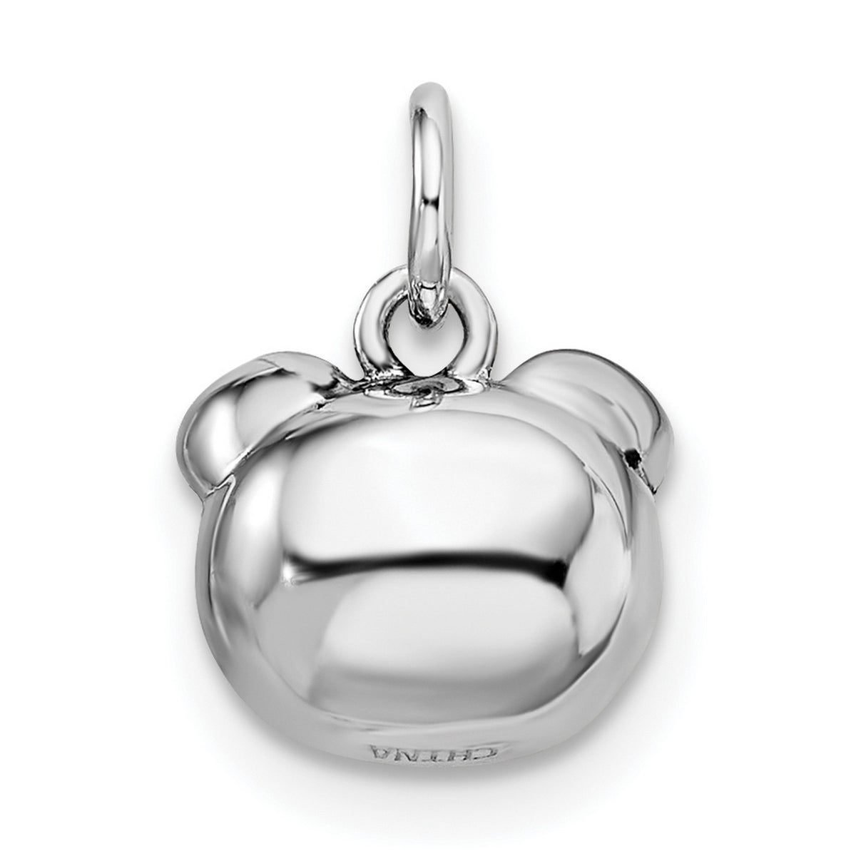 Sterling Silver Pig Face Pendant, Whimsical Animal Charm, Chinese Zodiac Symbol of Good Fortune