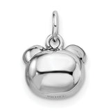 Sterling Silver Pig Face Pendant, Whimsical Animal Charm, Chinese Zodiac Symbol of Good Fortune