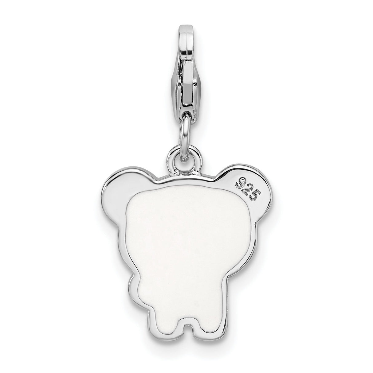 Sterling Silver Panda Charm Pendant, Enamel Animal Design, Kawaii Nature-Inspired Jewelry
