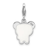 Sterling Silver Panda Charm Pendant, Enamel Animal Design, Kawaii Nature-Inspired Jewelry