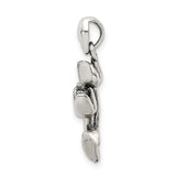 Sterling Silver Pendant with Three Tulip Blooms, Botanical Floral Design for Women