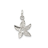 Sterling Silver Starfish Pendant with Textured Design, Nautical Ocean-Inspired Jewelry for Women
