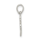 Sterling Silver Clover Pendant with Cutout Four Leaf Design, Lucky Charm Jewelry