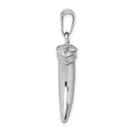 Sterling Silver Claw Pendant, Tribal Horn Fang Design, Gothic Warrior Talisman Jewelry