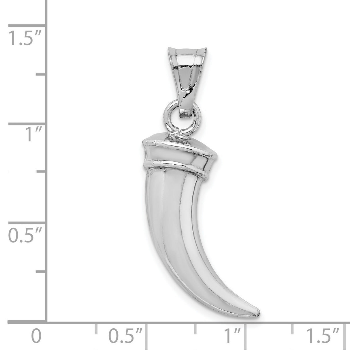Sterling Silver Claw Pendant, Tribal Horn Fang Design, Gothic Warrior Talisman Jewelry