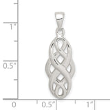 Sterling Silver Infinity Pendant with Celtic Knot Design, Symbol of Eternal Love and Unity