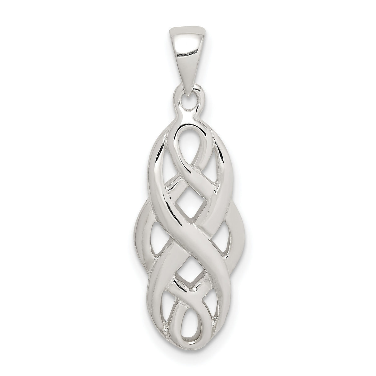 Sterling Silver Infinity Pendant with Celtic Knot Design, Symbol of Eternal Love and Unity