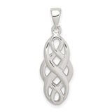Sterling Silver Infinity Pendant with Celtic Knot Design, Symbol of Eternal Love and Unity