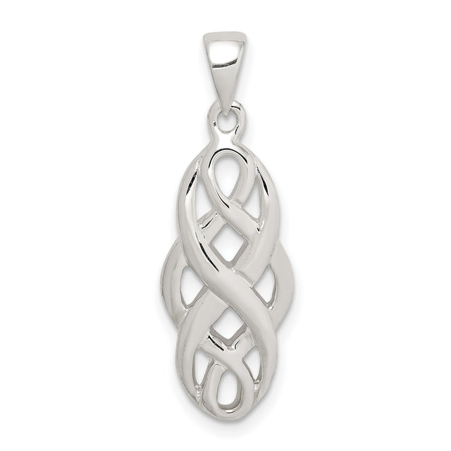 Sterling Silver Infinity Pendant with Celtic Knot Design, Symbol of Eternal Love and Unity