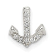 Sterling Silver Arrow Pendant with Cubic Zirconia, Downward Symbol, Minimalist Spiritual Jewelry